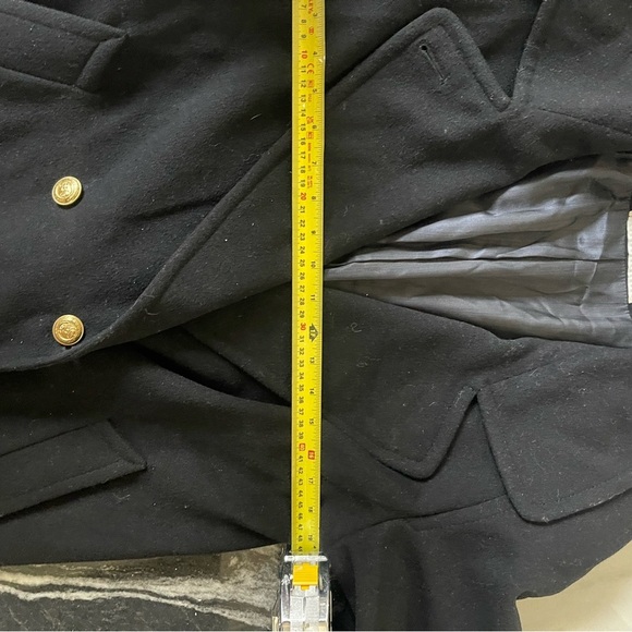 Scene Weaver Black Trench Coat with Gold Buttons WOOL made in Rusia - Picture 5 of 6